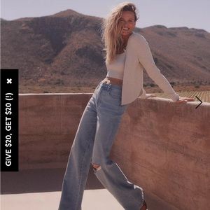 Madewell cardigan and tank top set